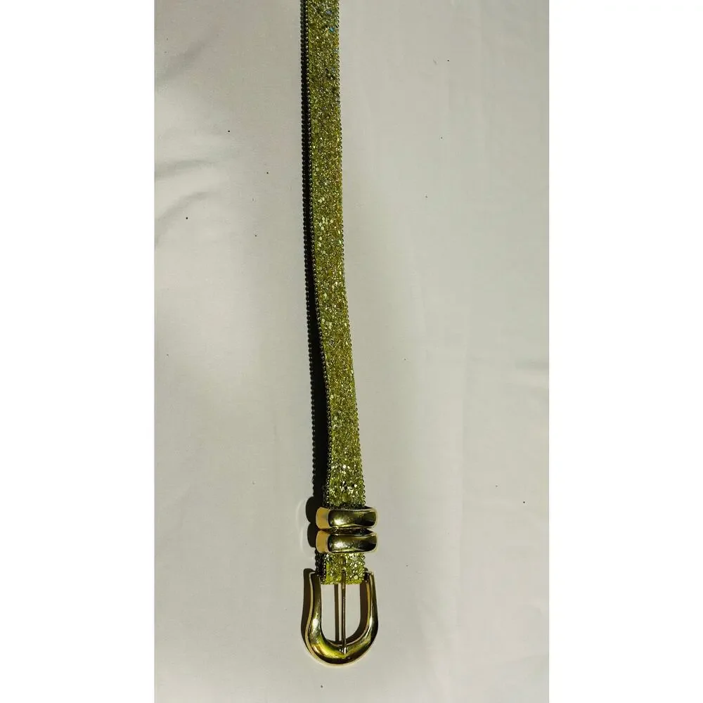 A. Brod Gold Design Women's Waist Belt Size L Made in USA chic western country